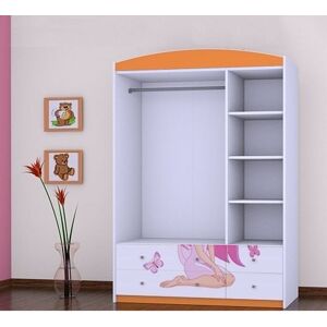 Zoomie Kids Wilczek 3 Door Wardrobe Orange 180cm H X 133cm W X 54cm D Zoomie Kids Wilczek 3 Door Wardrobe Orange 180cm H X 133cm W X 54cm D