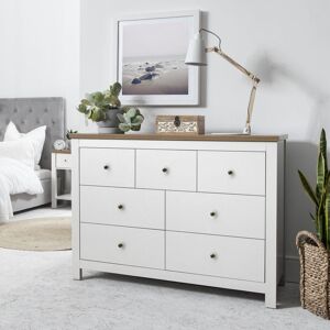 17 Stories Maryhannah 7 - Drawer Chest of Drawers White 81cm H X 112cm W X 38cm D 17 Stories Maryhannah 7 - Drawer Chest of Drawers White 81cm H X 112cm W X 38cm D