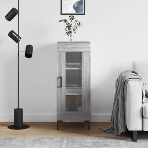 17 Stories Malaia Display Cabinet Grey Sonoma 90cm H X 34.5cm W X 34cm D 17 Stories Malaia Display Cabinet Grey Sonoma 90cm H X 34.5cm W X 34cm D