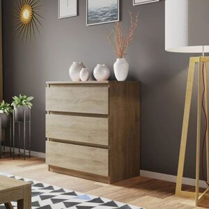 Metro Chest of Drawers for Bedroom, 3 Drawer Dresser with Contemporary Design, Tall Storage Cabinet for Clothes, Bedroom Furniture, Easy Assembly White 77cm H X 70cm W X 40cm D Metro Chest of Drawers for Bedroom, 3 Drawer Dresser with Contemporary Design, Tall Storage Cabinet for Clothes, Bedroom Furniture, Easy Assembly White 77cm H X 70cm W X 40cm D