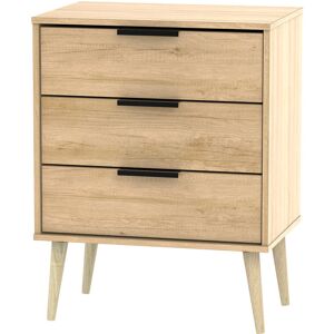 Norden Home Fully Assembled Euart 3 Drawer Chest Oak 74cm H X 57.5cm W X 39.5cm D Norden Home Fully Assembled Euart 3 Drawer Chest Oak 74cm H X 57.5cm W X 39.5cm D
