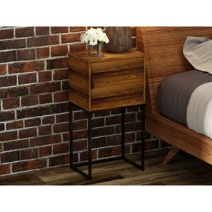 Borough Wharf Saxony® Bedside Table Set Of 2 Console Nightstand Drawer Cupboard Bedroom Decor Brown 77cm H X 40cm W X 28cm D Borough Wharf Saxony® Bedside Table Set Of 2 Console Nightstand Drawer Cupboard Bedroom Decor Brown 77cm H X 40cm W X 28cm D