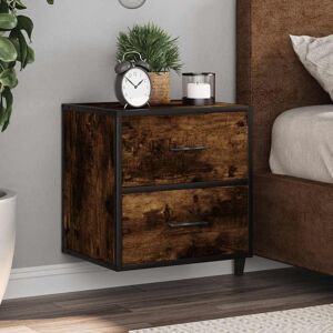 Rio Wall-Mounted Bedside Cabinet 40X31x39.5 Cm Smoked Oak 39.5cm H X 40cm W X 31cm D Rio Wall-Mounted Bedside Cabinet 40X31x39.5 Cm Smoked Oak 39.5cm H X 40cm W X 31cm D