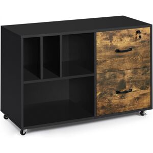 Borough Wharf Rollcontainer Andrya Black/Rustic Brown 65.5cm H X 100cm W X 40cm D Borough Wharf Rollcontainer Andrya Black/Rustic Brown 65.5cm H X 100cm W X 40cm D