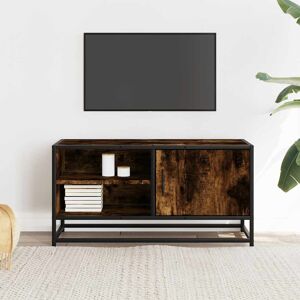 Borough Wharf TV Cabinet Sonoma Oak 80X34.5X40 Cm Engineered Wood And Metal Smoked Oak 32" Borough Wharf TV Cabinet Sonoma Oak 80X34.5X40 Cm Engineered Wood And Metal Smoked Oak 32"