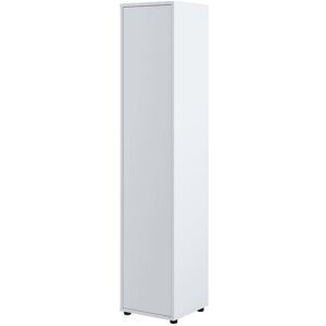 17 Stories Oneisha 1 Door Manufactured Wood Wardrobe White Matt 218cm H X 45cm W X 46cm D 17 Stories Oneisha 1 Door Manufactured Wood Wardrobe White Matt 218cm H X 45cm W X 46cm D