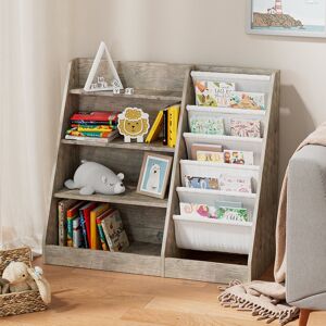 Brayden Studio Bathelda Standard Bookcase, Storage Book Rack, Organizer Cabinet, Book Display Grey Wood/White (4 Shelves) 80cm H x 90cm W x 40cm D Brayden Studio Bathelda Standard Bookcase, Storage Book Rack, Organizer Cabinet, Book Display Grey Wood/White (4 Shelves) 80cm H x 90cm W x 40cm D