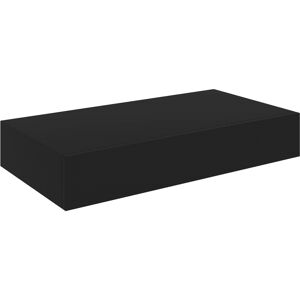 Brayden Studio Buxton Floating Shelf Black 8cm H x 48cm W x 25cm D Brayden Studio Buxton Floating Shelf Black 8cm H x 48cm W x 25cm D