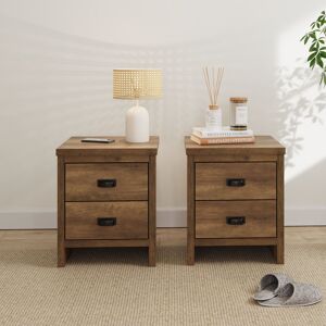 Rio Gerber Manufactured Wood Bedside Table Knotty Oak 52.2cm H X 43cm W X 39.5cm D Rio Gerber Manufactured Wood Bedside Table Knotty Oak 52.2cm H X 43cm W X 39.5cm D