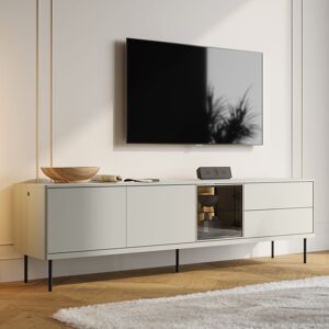 Latitude Run Blondun 07 TV Cabinet in Cashmere & Dark Oak - Illuminated Elegance Cashmere 70" Latitude Run Blondun 07 TV Cabinet in Cashmere & Dark Oak - Illuminated Elegance Cashmere 70"
