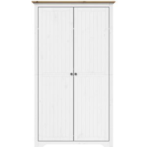 Rosalind Wheeler Douberly Wardrobe Closet Clothes Storage Organiser 99x53,5x173 cm White/Brown 173cm H X 99cm W X 53.5cm D Rosalind Wheeler Douberly Wardrobe Closet Clothes Storage Organiser 99x53,5x173 cm White/Brown 173cm H X 99cm W X 53.5cm D