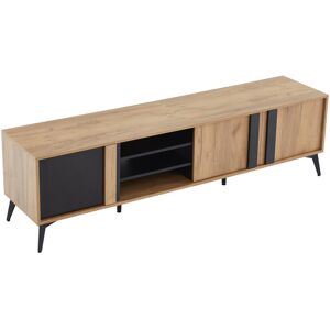 Latitude Run 80 Inch Tv Stand With 3 Doors Brown Brown 78" Latitude Run 80 Inch Tv Stand With 3 Doors Brown Brown 78"