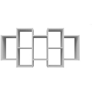 Ebern Designs Fatyma 7 Piece Accent Shelf White 65cm H X 129.5cm W X 20cm D Ebern Designs Fatyma 7 Piece Accent Shelf White 65cm H X 129.5cm W X 20cm D