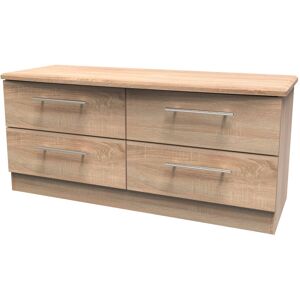 Brayden Studio Fully Assembled Bahira 4 - Drawer Chest of Drawers Bardolino Oak 50.5cm H X 112cm W X 41.5cm D Brayden Studio Fully Assembled Bahira 4 - Drawer Chest of Drawers Bardolino Oak 50.5cm H X 112cm W X 41.5cm D