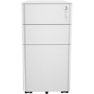 Inbox Zero 3 Drawer Filing Cabinet White 59cm H X 30cm W X 46cm D Inbox Zero 3 Drawer Filing Cabinet White 59cm H X 30cm W X 46cm D