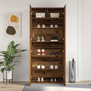 Brayden Studio Shoe Cabinet With Door 80 X 35.5 X 180 Cm Engineered Wood Brown 18 Brayden Studio Shoe Cabinet With Door 80 X 35.5 X 180 Cm Engineered Wood Brown 18