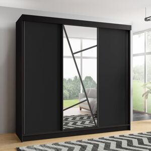 Rio WARDROBE Black 205cm H x 200cm W x 60cm D Rio WARDROBE Black 205cm H x 200cm W x 60cm D