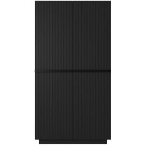 Latitude Run Manufactured Wood Wardrobe Matte Black 207cm H X 100cm W X 62cm D Latitude Run Manufactured Wood Wardrobe Matte Black 207cm H X 100cm W X 62cm D
