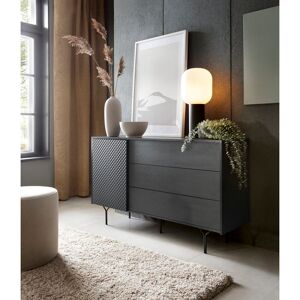 17 Stories Raven Sideboard Cabinet Graphite Black 64.6cm H X 144cm W X 37.5cm D 17 Stories Raven Sideboard Cabinet Graphite Black 64.6cm H X 144cm W X 37.5cm D