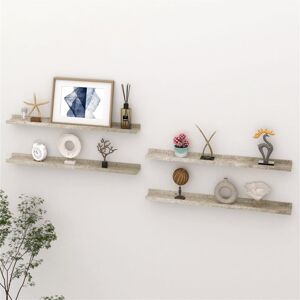 Brayden Studio Burnettsville 4 Piece Picture Ledge Wall Shelf Concrete Grey 3cm H x 80cm W x 9cm D Brayden Studio Burnettsville 4 Piece Picture Ledge Wall Shelf Concrete Grey 3cm H x 80cm W x 9cm D