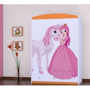 Zoomie Kids Javonte 3 Door Wardrobe Orange 180cm H X 133cm W X 54cm D Zoomie Kids Javonte 3 Door Wardrobe Orange 180cm H X 133cm W X 54cm D