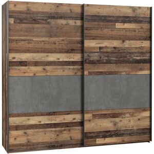 Mercury Huguley 2 Door Sliding Wardrobe Brown/Grey 210.5cm H x 220.1cm W x 61.2cm D Mercury Huguley 2 Door Sliding Wardrobe Brown/Grey 210.5cm H x 220.1cm W x 61.2cm D