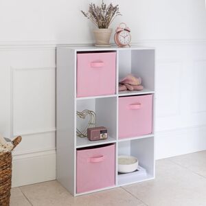 Rebrilliant Northville Bookcase White/Pink 91cm H x 61cm W x 30cm D Rebrilliant Northville Bookcase White/Pink 91cm H x 61cm W x 30cm D