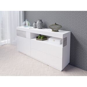 Ebern Designs Holst Sideboard White Gloss / Colorado Beton 85cm H X 169cm W X 40cm D Ebern Designs Holst Sideboard White Gloss / Colorado Beton 85cm H X 169cm W X 40cm D
