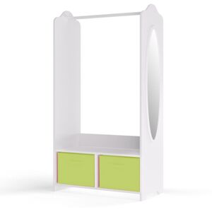 Harriet Bee Kyte Kids MDF Wooden Hanging Clothes Rail Wardrobe Storage Shelves Green 62.5cm L Harriet Bee Kyte Kids MDF Wooden Hanging Clothes Rail Wardrobe Storage Shelves Green 62.5cm L