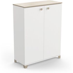 17 Stories Shardai 2 Door 80cm Matt White and Oak Tall Sideboard/Highboard Matt White and Oak 102cm H X 80cm W X 36cm D 17 Stories Shardai 2 Door 80cm Matt White and Oak Tall Sideboard/Highboard Matt White and Oak 102cm H X 80cm W X 36cm D