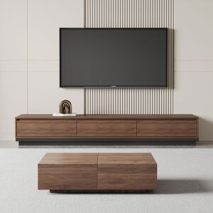 Brayden Studio Tv Cabinet With 3 Drawers – Extendable Tv Unit Adjustable From 200cm To 330cm, Grey Tv Stand For Charnell 888 Walnut 85" Brayden Studio Tv Cabinet With 3 Drawers – Extendable Tv Unit Adjustable From 200cm To 330cm, Grey Tv Stand For Charnell 888 Walnut 85"