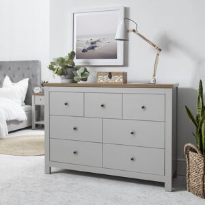 17 Stories Maryhannah 7 - Drawer Chest of Drawers Grey 81cm H X 112cm W X 38cm D 17 Stories Maryhannah 7 - Drawer Chest of Drawers Grey 81cm H X 112cm W X 38cm D
