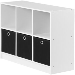 Symple Stuff Anjay Bookcase White/Black 59.9cm H X 80.3cm W X 30.2cm D Symple Stuff Anjay Bookcase White/Black 59.9cm H X 80.3cm W X 30.2cm D