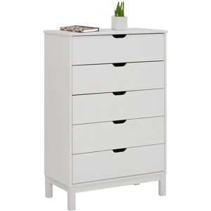 Brambly Cottage Eisenhauer 5 Drawer Chest of Drawers White 113cm H X 76cm W X 39cm D Brambly Cottage Eisenhauer 5 Drawer Chest of Drawers White 113cm H X 76cm W X 39cm D