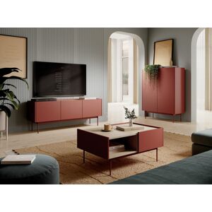 Latitude Run Bisso Highboard Cabinet: Elegant Storage for Contemporary Homes 97 cm Red 122cm H X 97cm W X 37cm D Latitude Run Bisso Highboard Cabinet: Elegant Storage for Contemporary Homes 97 cm Red 122cm H X 97cm W X 37cm D