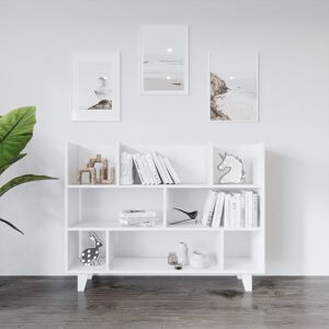 Ebern Designs 106 H x 140 W Bookcase White 106cm H X 140cm W X 25cm D Ebern Designs 106 H x 140 W Bookcase White 106cm H X 140cm W X 25cm D
