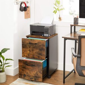 Union Rustic Franny 2 Drawer Filing Cabinet Rustic Brown/Black 70cm H X 42cm W X 40cm D Union Rustic Franny 2 Drawer Filing Cabinet Rustic Brown/Black 70cm H X 42cm W X 40cm D