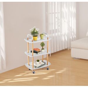 17 Stories 3 Tier Beech Wood & Plastic Serving Storage Trolley Food Drinks Cart on Wheels White 82cm H X 33cm W X 57cm D 17 Stories 3 Tier Beech Wood & Plastic Serving Storage Trolley Food Drinks Cart on Wheels White 82cm H X 33cm W X 57cm D