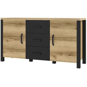 Rio Monango 147 Cm Wide 3 Drawer Sideboard Grand Natural Oak 79cm H X 147cm W X 43cm D Rio Monango 147 Cm Wide 3 Drawer Sideboard Grand Natural Oak 79cm H X 147cm W X 43cm D