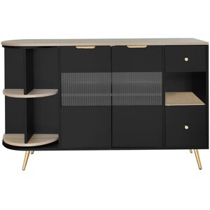 Fairmont Park Buffet Sideboard With 2 Doors, 2 Drawers And Led Black 80cm H X 130cm W X 40cm D Fairmont Park Buffet Sideboard With 2 Doors, 2 Drawers And Led Black 80cm H X 130cm W X 40cm D