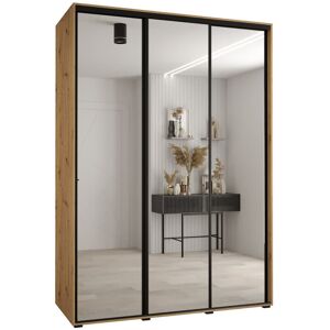 Latitude Run Azavian II Sliding Mirrored Door Wardrobe 170cm – Sleek Design, Ample Storage Oak Artisan 205cm H X 170cm W X 60cm D Latitude Run Azavian II Sliding Mirrored Door Wardrobe 170cm – Sleek Design, Ample Storage Oak Artisan 205cm H X 170cm W X 60cm D