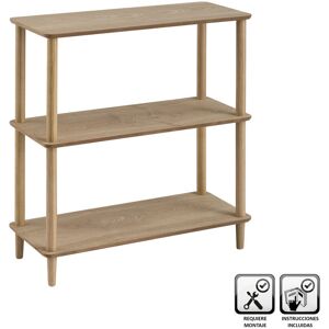 August Grove Beamen 82cm 3 shelf Shelving Unit Natural 82cm H X 80cm W X 34cm D August Grove Beamen 82cm 3 shelf Shelving Unit Natural 82cm H X 80cm W X 34cm D