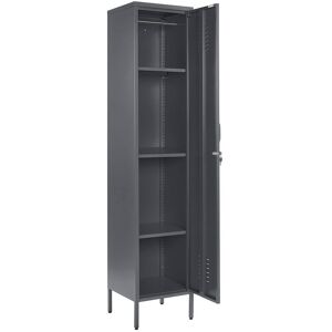 Borough Wharf Farranshane Metal Locker Industrial Retro Tall Slim Storage Shoe Chest Rack Grey 38.48cm W X 38.48cm D Borough Wharf Farranshane Metal Locker Industrial Retro Tall Slim Storage Shoe Chest Rack Grey 38.48cm W X 38.48cm D