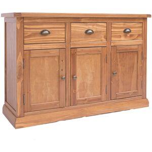 Natur Pur 3 Drawer 3 Door Sideboard Brown 80cm H X 120cm W X 40cm D Natur Pur 3 Drawer 3 Door Sideboard Brown 80cm H X 120cm W X 40cm D
