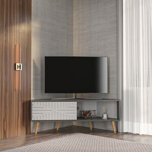 Norden Home Halstead TV Stand for TVs up to 65" Grey/White 65" Norden Home Halstead TV Stand for TVs up to 65" Grey/White 65"