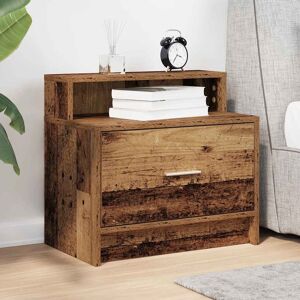 Alpen Home Vidaxl bedside table with drawer, reclaimed wood look 51 x 31 x 47cm Reclaimed Wood 47cm H X 51cm W X 31cm D Alpen Home Vidaxl bedside table with drawer, reclaimed wood look 51 x 31 x 47cm Reclaimed Wood 47cm H X 51cm W X 31cm D
