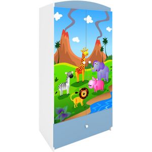 Zipcode Design Cicero 2 Door Wardrobe Blue 181.20cm H X 90cm W X 52cm D Zipcode Design Cicero 2 Door Wardrobe Blue 181.20cm H X 90cm W X 52cm D