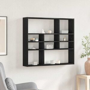 Brayden Studio Ramus Wall Shelf Black Oak 78cm H X 90cm W X 16cm D Brayden Studio Ramus Wall Shelf Black Oak 78cm H X 90cm W X 16cm D