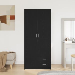 17 Stories Wardrobe Black Oak Engineered Wood 80X52x180 Cm Wardrobe Black Oak 180cm H X 80cm W X 52cm D 17 Stories Wardrobe Black Oak Engineered Wood 80X52x180 Cm Wardrobe Black Oak 180cm H X 80cm W X 52cm D