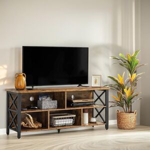 Latitude Run Aleeana TV Stand for TVs up to 65" Rustic Industrial Media Centre Storage Shelves Living Room Black;Brown 65" Latitude Run Aleeana TV Stand for TVs up to 65" Rustic Industrial Media Centre Storage Shelves Living Room Black;Brown 65"